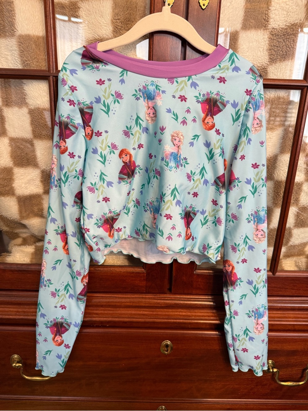 Disneys Frozen 2 Piece LongSleeved Swimsuit